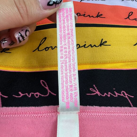 PINK Victoria's Secret Lot of 5 XL Hipster Hiphugger Logo Band Panties Underwear - Picture 9 of 11